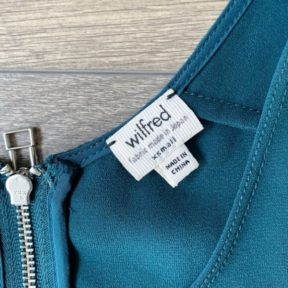 Aritzia Wilfred Sevres Blouse Tank top Sleeveless Zip Back Dark Green Size XS - Picture 11 of 16